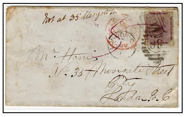 SIERRA LEONE - 1874 6d rate cover to UK.