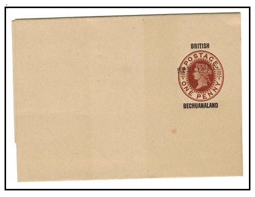 BECHUANALAND - 1886 1d red-brown postal stationery wrapper hand stamped SPECIMEN.  H&G 4.