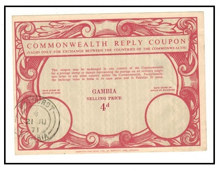 GAMBIA - 1971 issued 4d 
