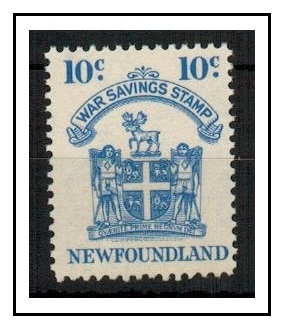 NEWFOUNDLAND - 1940 10c blue WAR SAVINGS STAMP in fine mint condition.