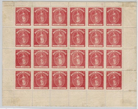 BRITISH VIRGIN ISLANDS - 1887 1d red 