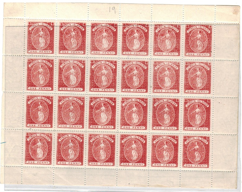 BRITISH VIRGIN ISLANDS - 1887 1d rose-red 
