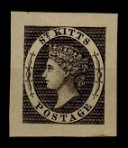 ST.KITTS - 1890 un-issued ESSAY.