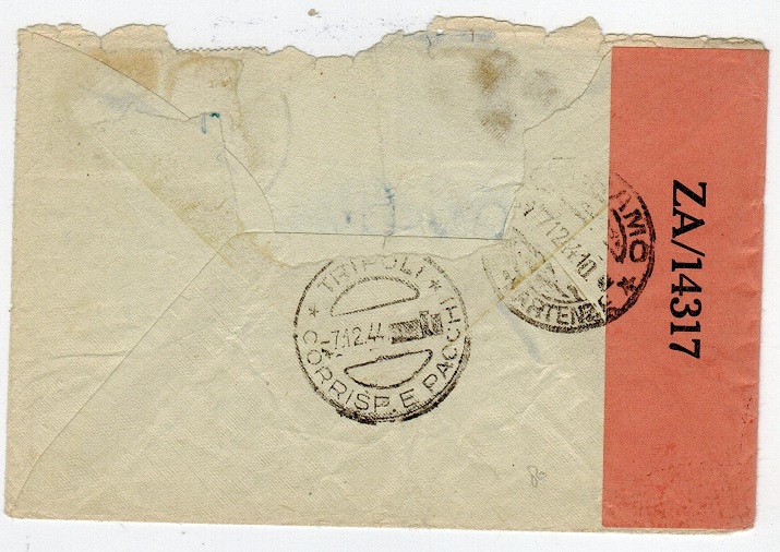 B.O.F.I.C. (Tripolitania) - 1944 censored cover from TRIPOLI.