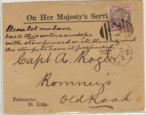 ST.KITTS - 1898 1d 