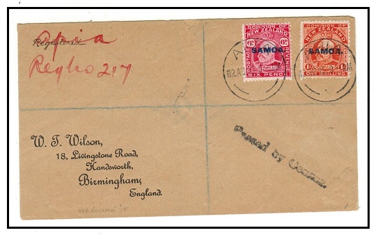SAMOA - 1915 1/6d rate registered 
