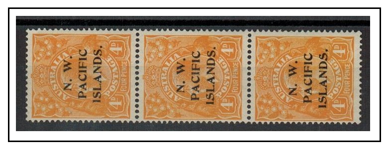 NEW GUINEA - 1915 4d yellow-orange mint 