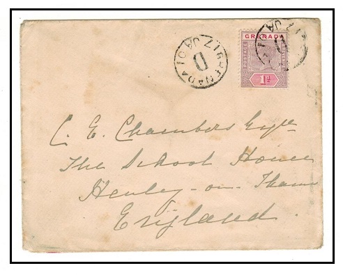GRENADA - 1901 1d rate cover to UK cancelled by 