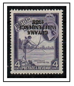 BRITISH GUIANA - 1966 4c violet 