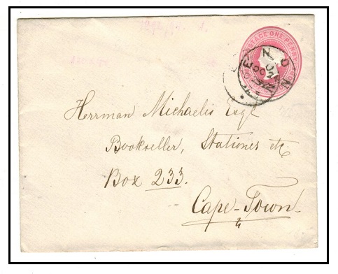 CAPE OF GOOD HOPE - 1892 1d pink PSE to Cape Town used at ENON.  H&G 2.