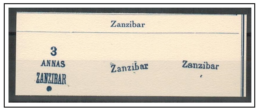 ZANZIBAR - 1910 (circa) FOURNIER forgery proof strikes.