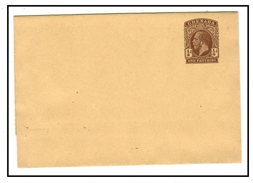 GRENADA - 1912 1/4d brown postal stationery wrapper unused.  H&G 7.