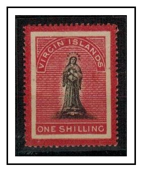 BRITISH VIRGIN ISLANDS - 1867 1/- fine mint with 