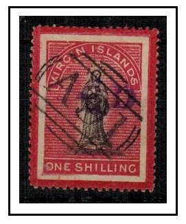 BRITISH VIRGIN ISLANDS - 1888 4d on1/- with 