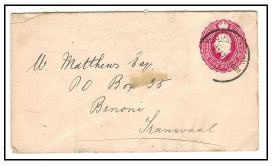 TRANSVAAL - 1902 1d rose PSE used locally at STANDERTON.  H&G 4.