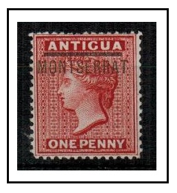 MONTSERRAT - 1876 1d red mint with 