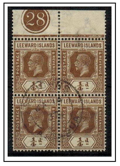 LEEWARD ISLANDS - 1921 1/4d brown 