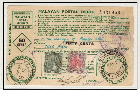 MALAYA (Perak) - 1939 50c 