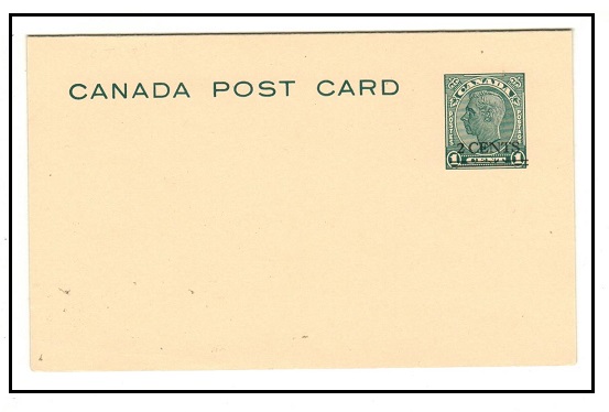 CANADA - 1951 2c on 1c + 2c on 1c green PSRC unused.  H&G 170.