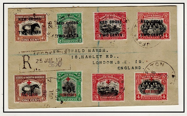 NORTH BORNEO - 1919 registered 