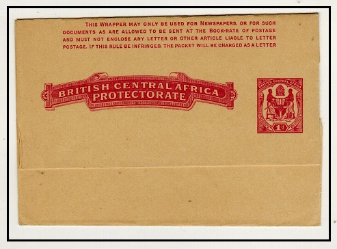 NYASALAND - 1899 1d carmine postal stationery wrapper unused.  H&G 1.