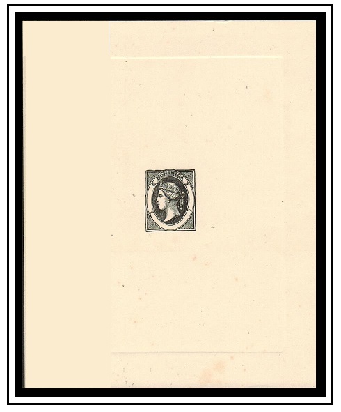 DOMINICA - 1870 recessed DIE PROOF in black of QV