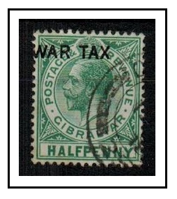 GIBRALTAR - 1918 1/2d green 