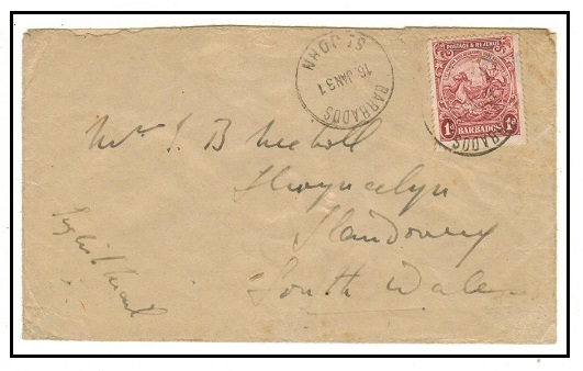 BARBADOS - 1931 1d rate cover to UK used at ST.JOHN