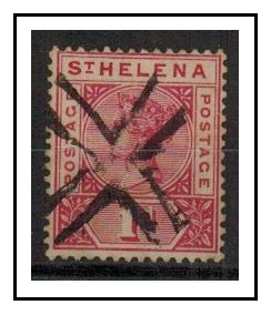 ST.HELENA - 1896 1d carmine with superb cross 