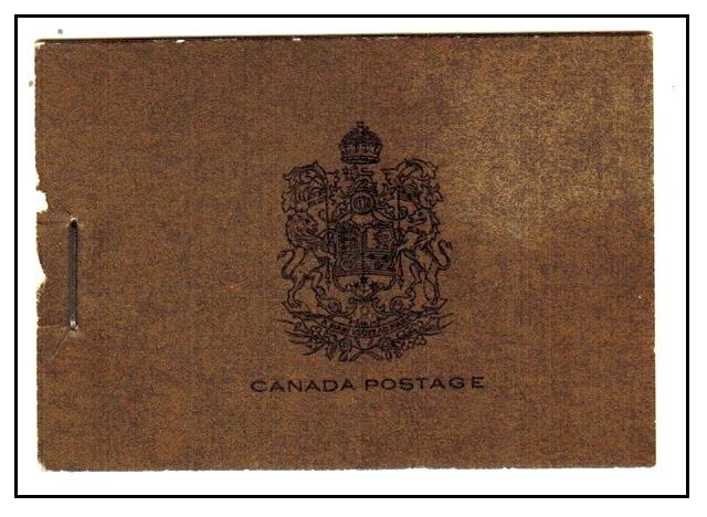 CANADA - 1933 25c black on brown complete BOOKLET with English text.  SG SB21.