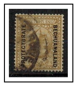 BECHUANALAND - 1926 1/- bistre-brown used with INVERTED WATERMARK.  SG 98w.