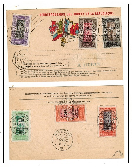 TOGO - 1919 use of illustrated French 