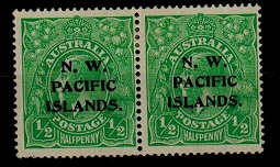 NEW GUINEA (N.W.P.I.) - 1915 1/2d bright green mint pair with 