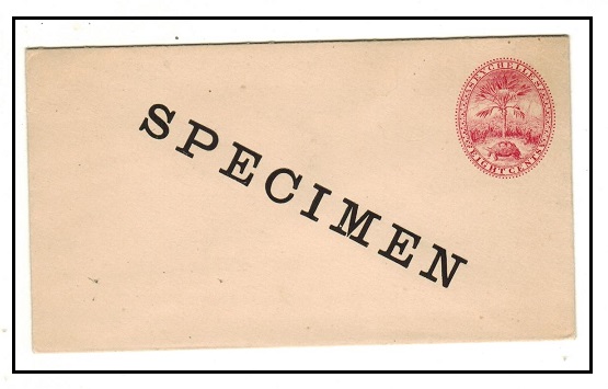 SEYCHELLES - 1895 8c carmine PSE unused with SPECIMEN applied diagonally in black.  H&G 1a.