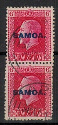 SAMOA - 1916 6d carmine 
