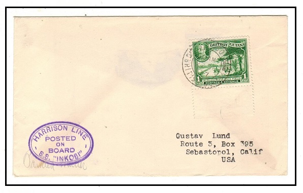 BRITISH GUIANA - 1937 1c rate 