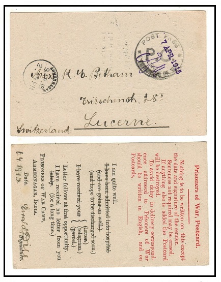 INDIA - 1915 censored 