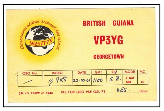 BRITISH GUIANA - 1961 use of 