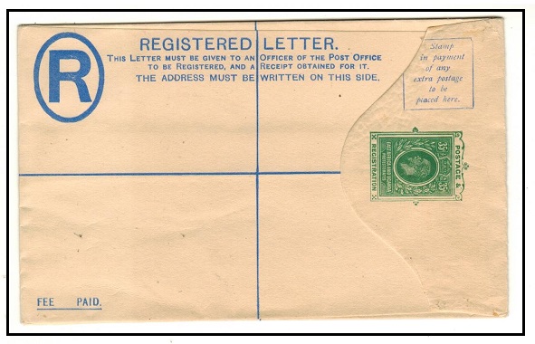 K.U.T. - 1920 35c green RPSE unused. Unlisted by H&G in this size with italic print.