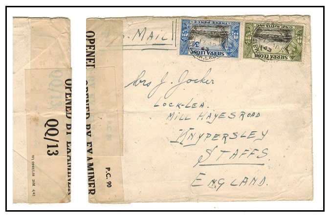 SIERRA LEONE - 1943 1/3d rate 