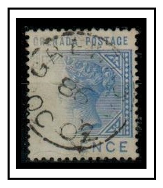 GRENADA - 1883 2 1/2d used example with INVERTED WATERMARK showing DRY PRINT.  SG 32.