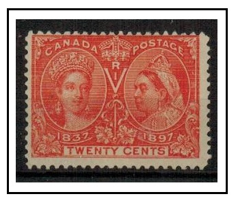 CANADA - 1897 20c vermilion fine mint.  SG 133.