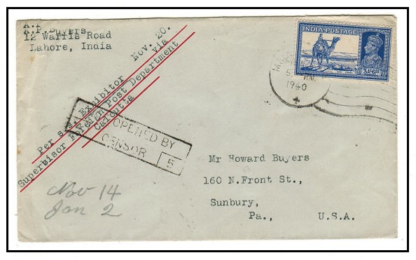 INDIA - 1930 3a6p rate 