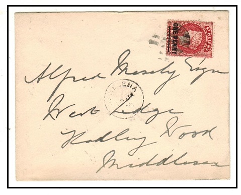ST.HELENA - 1901 1d on 6d on cover to UK.