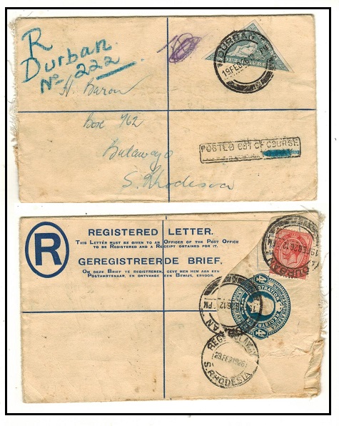SOUTH AFRICA - 1918 4d uprated RPSE struck 