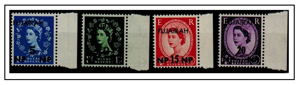 BR.P.O.IN E.A. (Fujairah) - 1960 unmounted mint GB overprints stated to be OFFICIAL TRIALS.