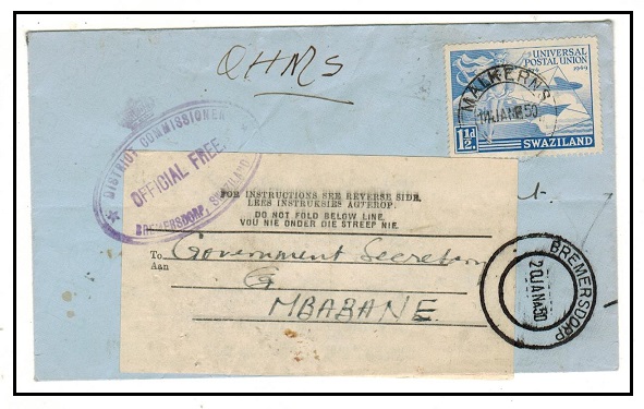 SWAZILAND - 1950 1 1/2d 