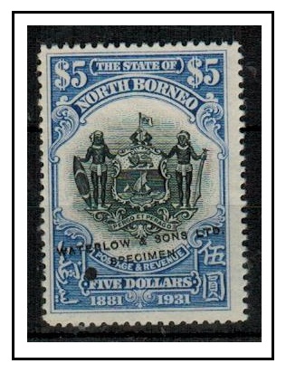 NORTH BORNEO - 1931 $5 