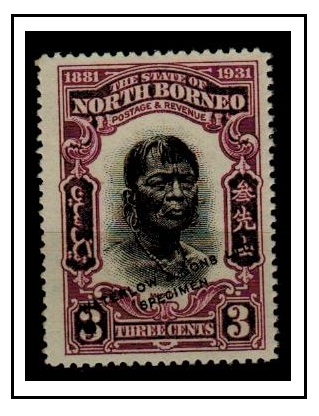 NORTH BORNEO - 1931 3c 