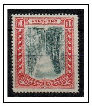BAHAMAS - 1901 1d black and red fine mint with INVERTED WATERMARK.  SG 58w.